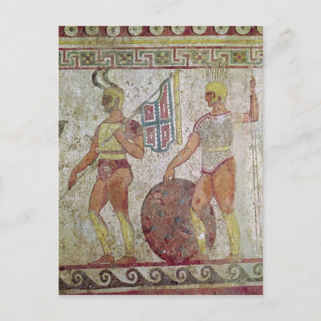 Foot soldiers, tomb painting from Paestum Postcard (Front)