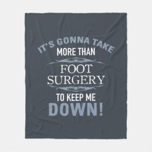 Foot Surgery Humour Fleece Blanket