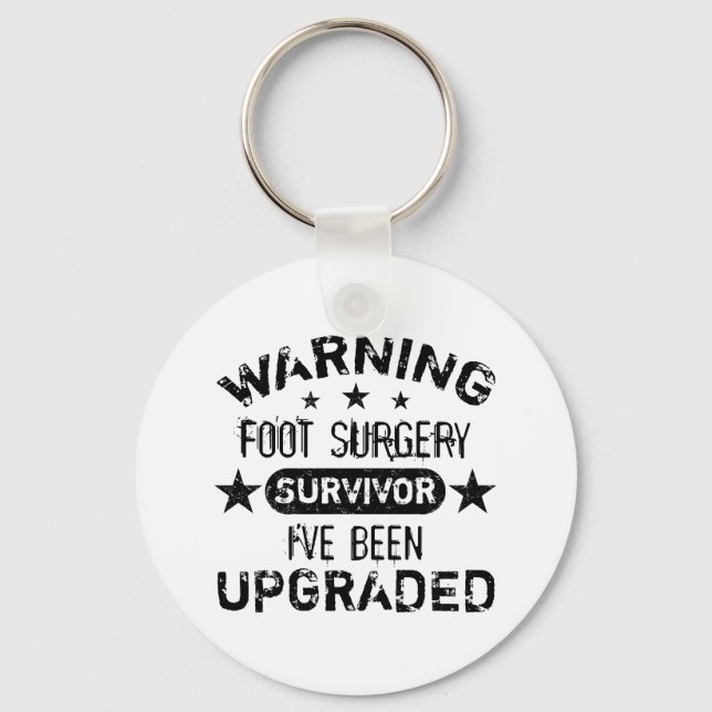 Foot Surgery Humour Upgraded Key Ring (Front)