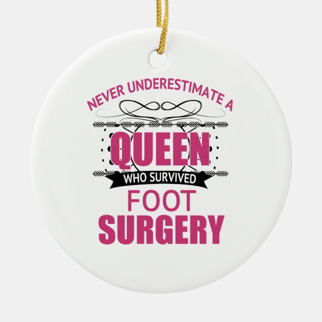 Foot Surgery Recovery For Women Ceramic Ornament (Front)