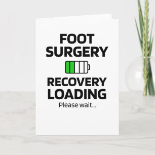 Foot Surgery Recovery Gifts   Broken Foot Surgery Card