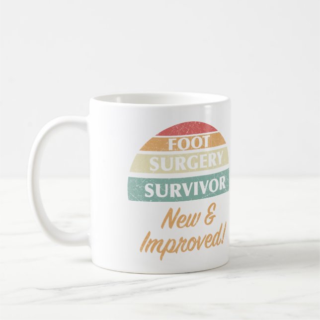 Foot Surgery Survivor Humour Coffee Mug (Left)