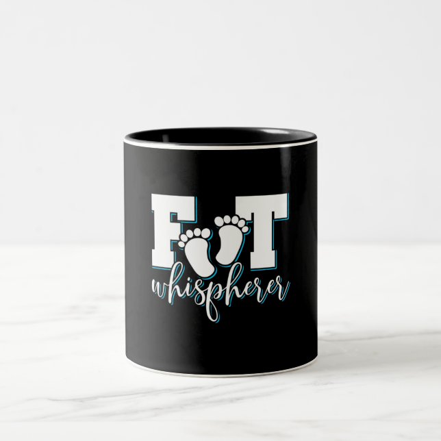 Foot Whisperer - Podiatry Podiatrist Foot Doctor Two-Tone Coffee Mug (Center)