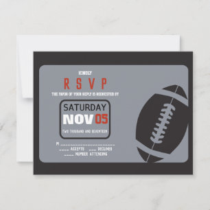 FOOTBAL Bar Mitzvah Invitation Response Reply Card