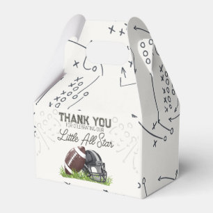 Footbal Little All Star Touchdown Birthday Party Favour Box
