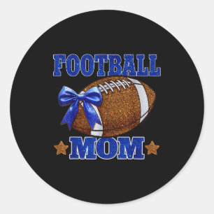 Footbal Mum Football Mama Game Day Football Season Classic Round Sticker