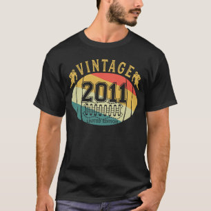 Football 11 Year Old , Vintage 2011 Birthday T-Shirt