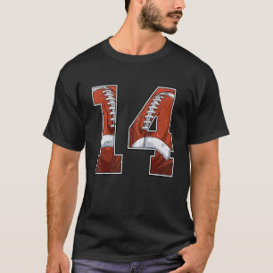 Football 14th Birthday Boy Fourteen 14 Years Old B T-Shirt