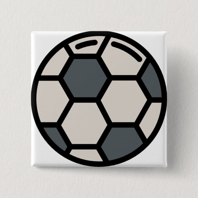 football 15 cm square badge (Front)