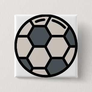 football 15 cm square badge