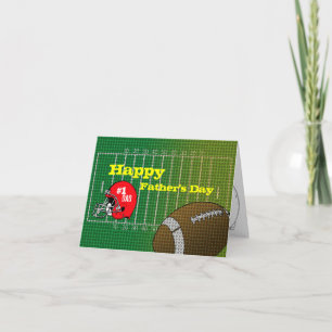 Football #1 Dad Happy Father's Day Card