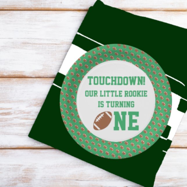 Football 1st Birthday Paper Plate (Creator Uploaded)