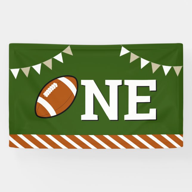 Football 1st Birthday Party Banner (Horizontal)