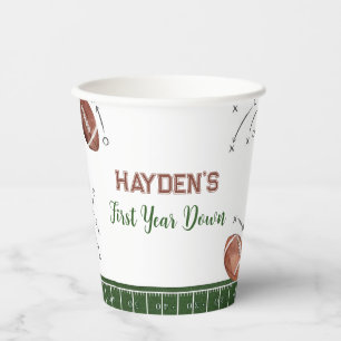 Football 1st Birthday Party Paper Cups
