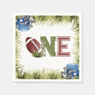 Football 1st Year Down Football Birthday Party Napkin