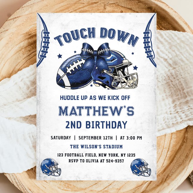 Football 2nd Birthday Invitation (Creator Uploaded)