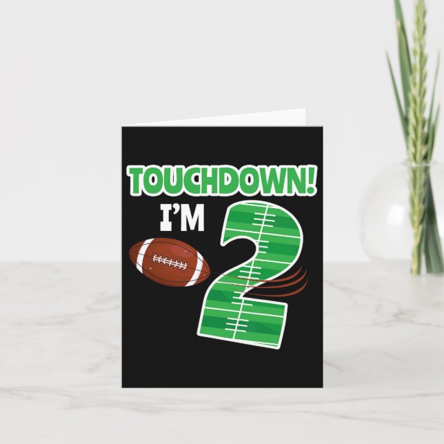 Football 2nd Birthday Party Player Game Lover Team Card (Front)