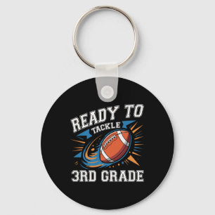 Football 3rd Third Grade First Day Of School Back Key Ring