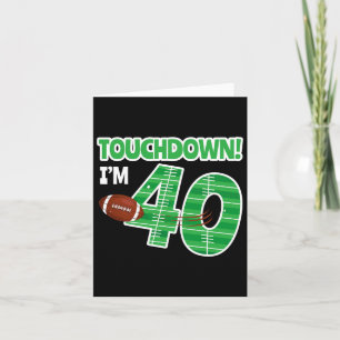 Football 40th Birthday Party Player Game Lover Tea Card