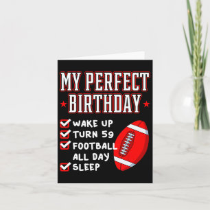 Football 59 Birthday Party Team Player Sports Coac Card