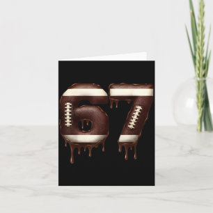 Football 67 Funny Six Seven 6 7 Meme  Card