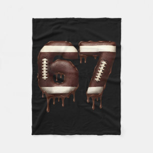 Football 67 Funny Six Seven 6 7 Meme Fleece Blanket