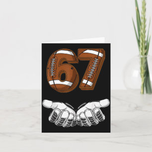 Football 67 Six Seven Funny Gen Alpha Meme Card