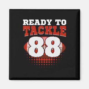 Football 88th Birthday Player Tackle Team Sports T Magnet