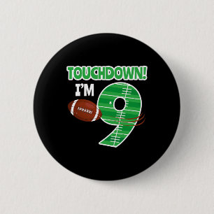Football 9th Birthday Party Player Game Lover Team 6 Cm Round Badge