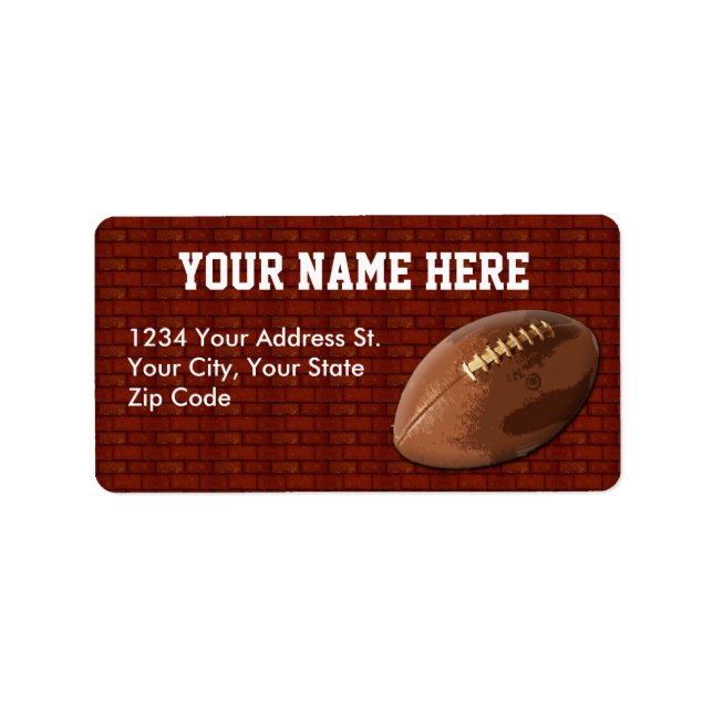 Football Address Labels (Front)
