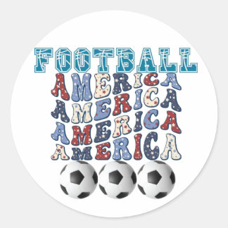 FOOTBALL AMERICAN CLASSIC ROUND STICKER