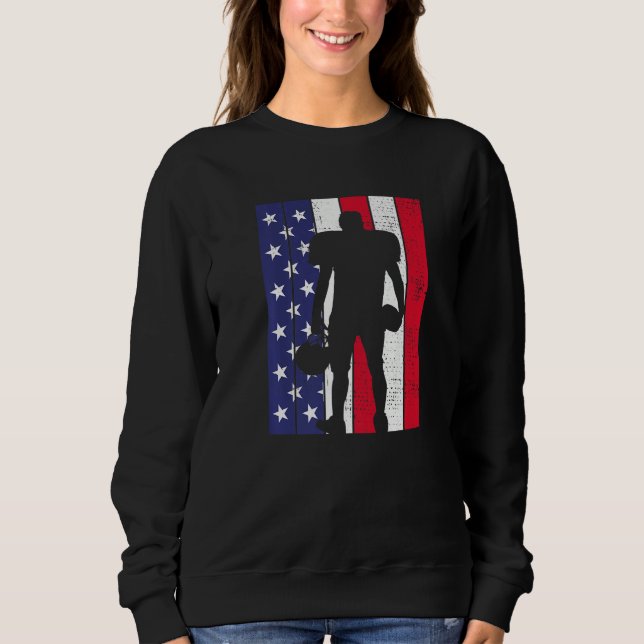 Football American Flag Us Usa   Sweatshirt (Front)