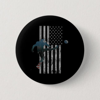 Football  American Flag USA Team Gift Kicker 6 Cm Round Badge