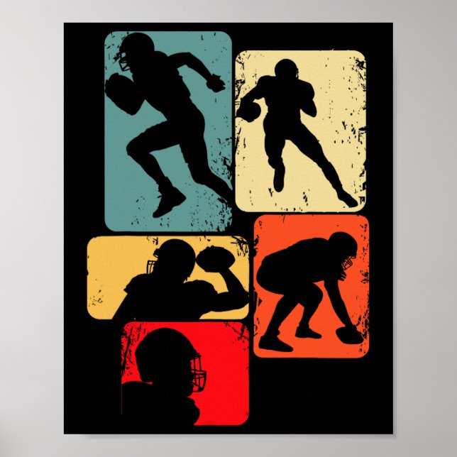 Football American Football Kids Boys Mens 1  Poster (Front)