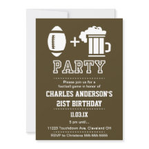 Football and Beer Invitation