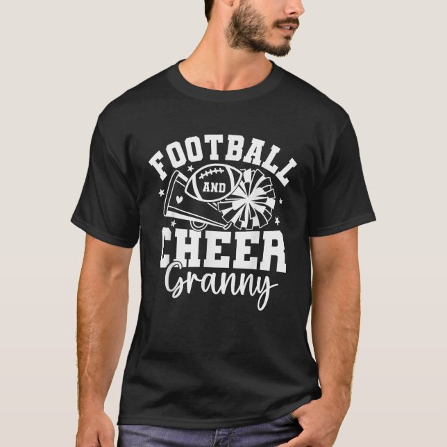 Football and Cheer Granny Football Mom Cheer Grand T-Shirt (Front)