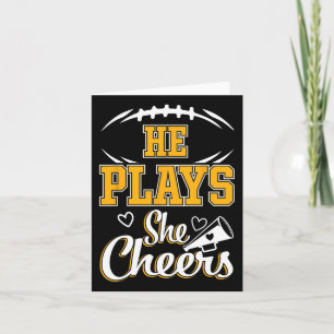 Football And Cheer Mum Cheerleading Mother Footbal Card