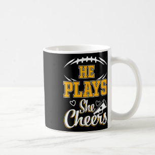 Football And Cheer Mum Cheerleading Mother Footbal Coffee Mug