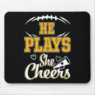 Football And Cheer Mum Cheerleading Mother Footbal Mouse Pad