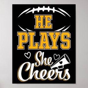 Football And Cheer Mum Cheerleading Mother Footbal Poster