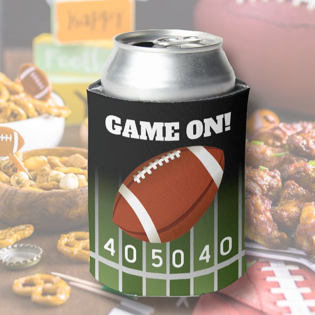 Football and Field Yard Lines Can Cooler (Creator Uploaded)