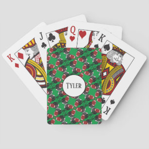 Football And Football Helmet Pattern Playing Cards