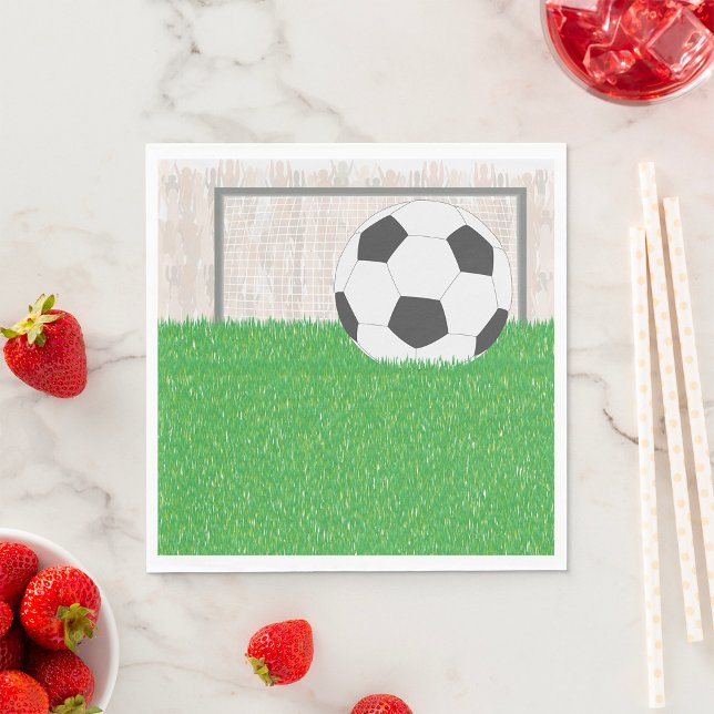 Football And Goal Napkin (Creator Uploaded)