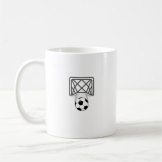 football and goals coffee mug