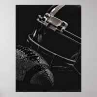 Football and Helmet Dark Dramatic