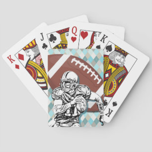 Football and Player Art Playing Cards