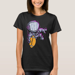 Football Astronaut Flying Through Space Men Women T-Shirt