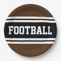 FOOTBALL Athletic Brown Black White Racing Stripes