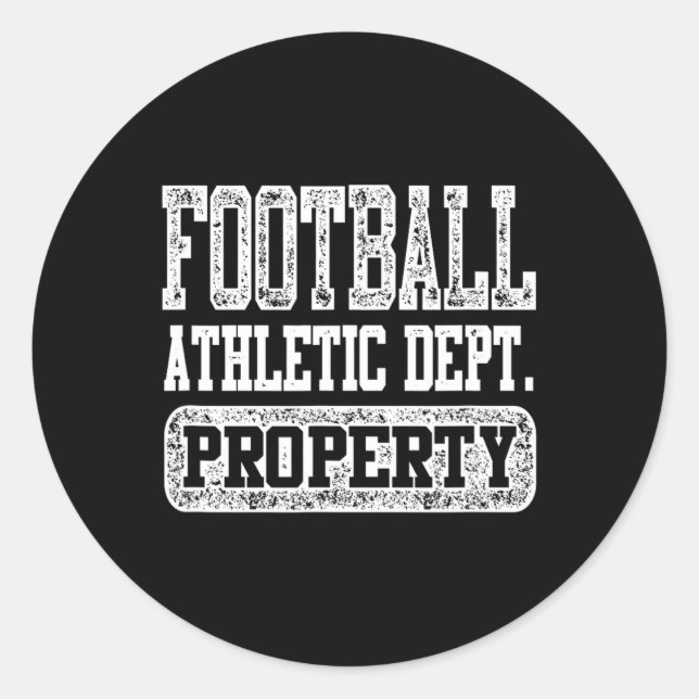 Football Athletic Dept.  Classic Round Sticker (Front)