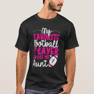 Football Aunt of Football Player Football Auntie T-Shirt
